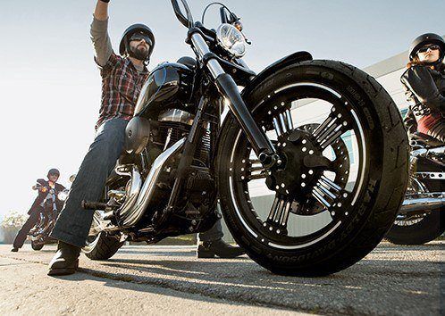 Harley-Davidson Wheel and Tire Protection, man on motorcycle