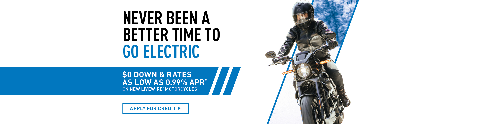 $0 Down / 0.99% APR LiveWire® Promotion