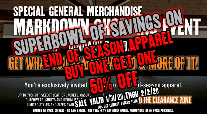 harley apparel clearance