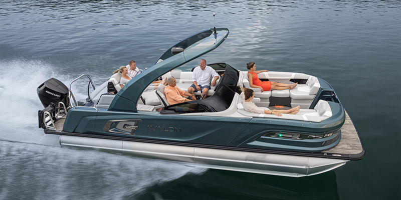 2025 Avalon Excalibur - 27 FT Versatile Rear Bench Windshield at Shift Digital - Website Access - Metric