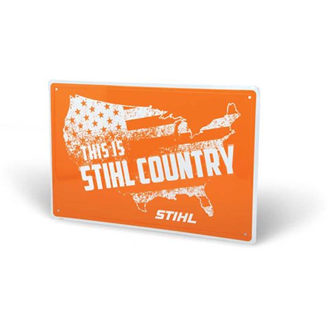 2021 STIHL Garage & Workshop STIHL COUNTRY Aluminum Sign at Patriot Golf Carts & Powersports