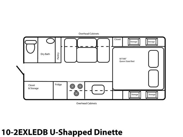 10-2EXLEDB U-Shaped Dinette at Prosser's Premium RV Outlet