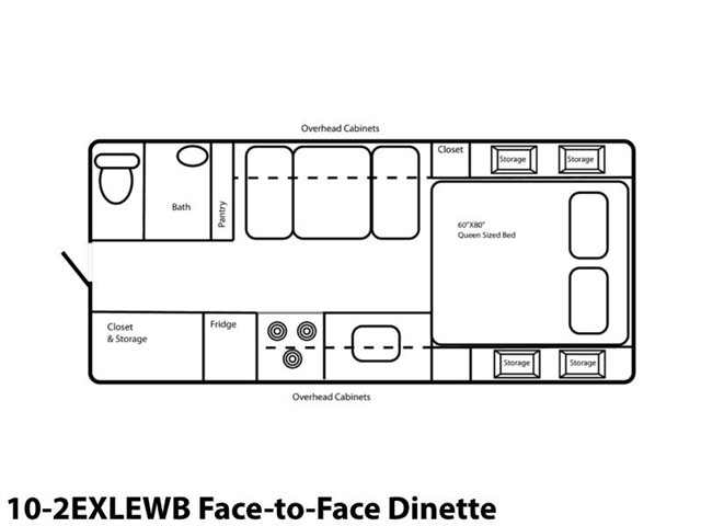 10-2EXLEWB Face-to-Face Dinette at Prosser's Premium RV Outlet