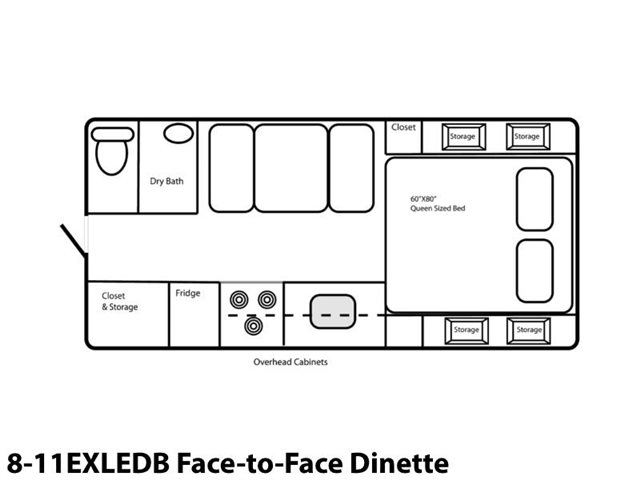 8-11EXLEDB Face-to-Face Dinette at Prosser's Premium RV Outlet