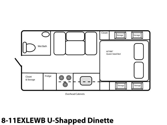 8-11EXLEWB U-Shaped Dinette at Prosser's Premium RV Outlet
