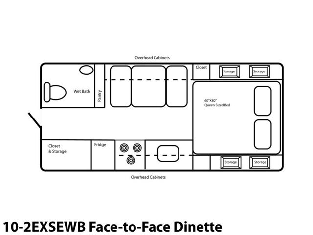 10-2EXSEWB Face-to-Face Dinette at Prosser's Premium RV Outlet
