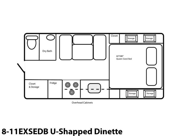 8-11EXSEDB U-Shaped Dinette at Prosser's Premium RV Outlet
