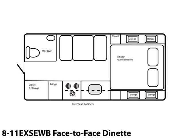 8-11EXSEWB Face-to-Face Dinette at Prosser's Premium RV Outlet