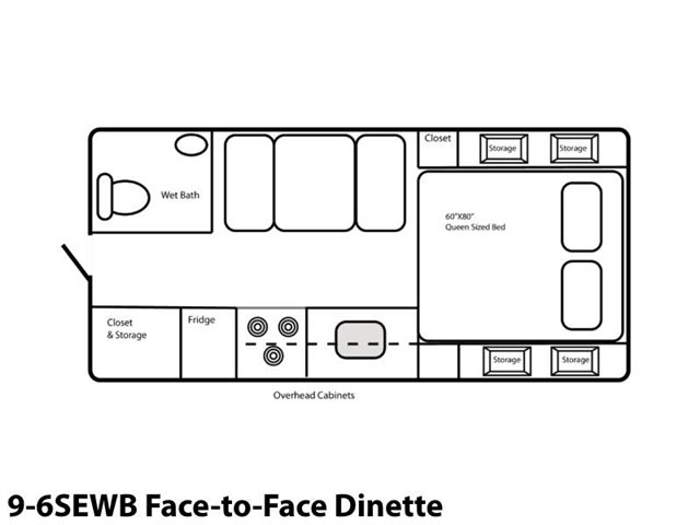 9-6SEWB Face-to-Face Dinette at Prosser's Premium RV Outlet