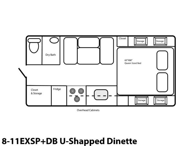 8-11EXSP+DB U-Shaped Dinette at Prosser's Premium RV Outlet