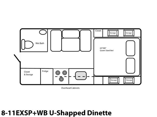 8-11EXSP+WB U-Shaped Dinette at Prosser's Premium RV Outlet