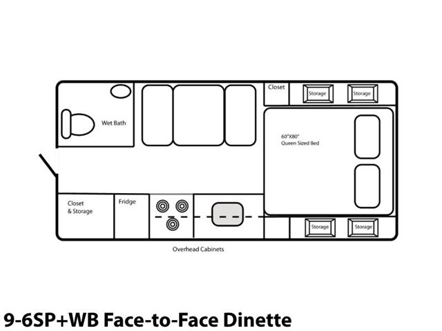 9-6SP+WB Face-to-Face Dinette at Prosser's Premium RV Outlet