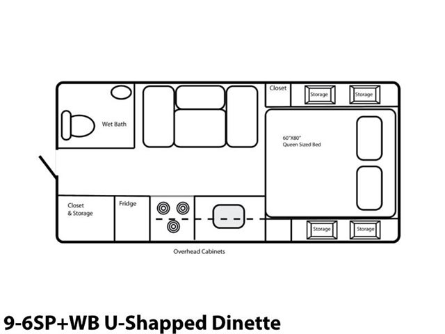 9-6SP+WB U-Shaped Dinette at Prosser's Premium RV Outlet