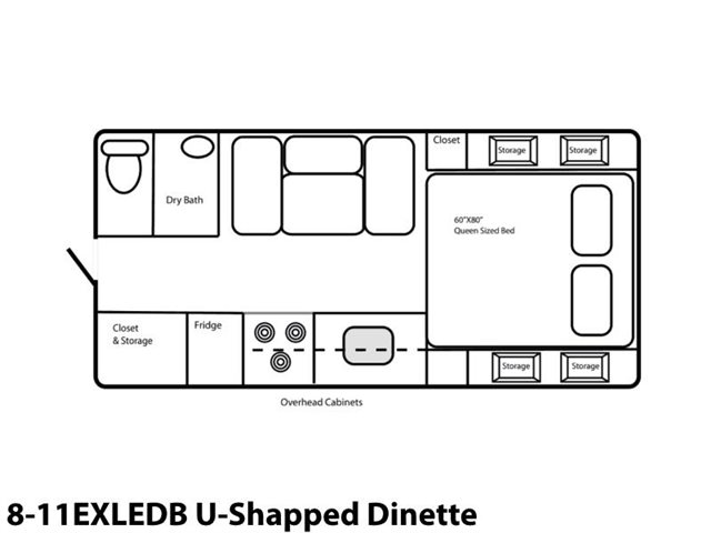 8-11EXLEDB U-Shape Dinette at Prosser's Premium RV Outlet