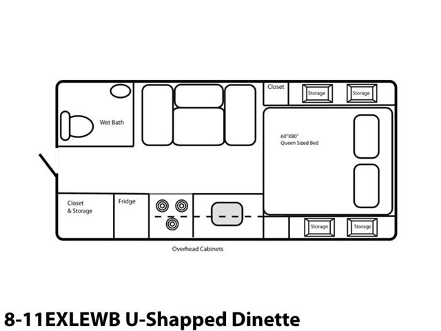 8-11EXLEWB U-Shape Dinette at Prosser's Premium RV Outlet