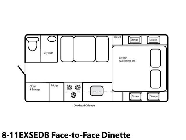 2020 Northern Lite Special Edition 8-11EXSEDB Face-To-Face Dinette at Prosser's Premium RV Outlet