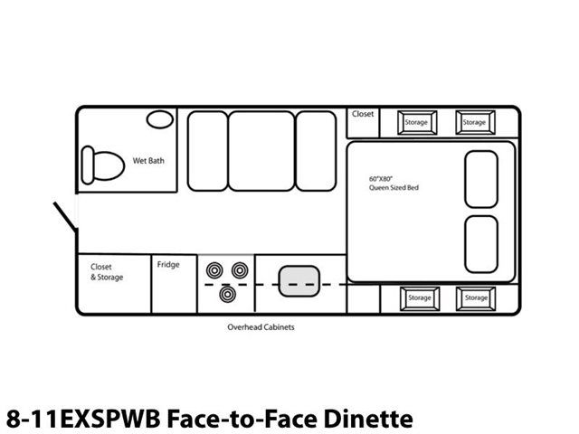 8-11EXSPWB Face-To-Face Dinette at Prosser's Premium RV Outlet