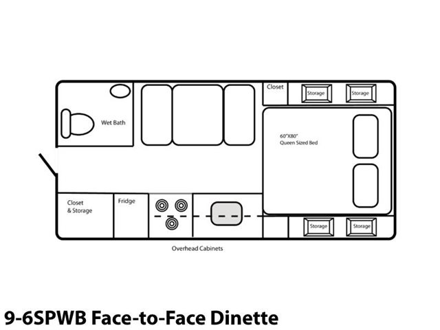 9-6SPWB Face-To-Face Dinette at Prosser's Premium RV Outlet