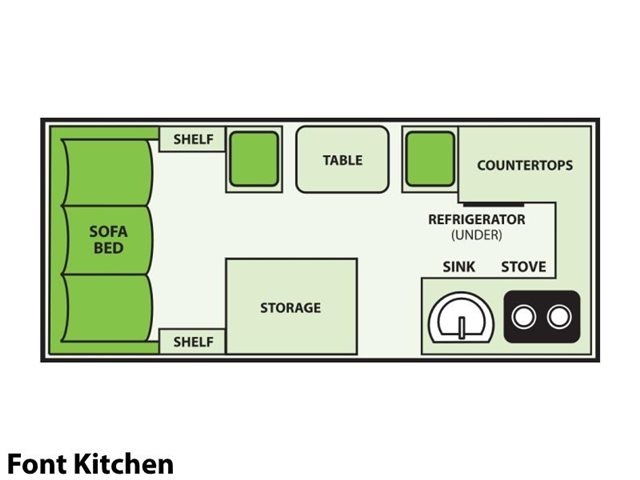 Front Kitchen at Prosser's Premium RV Outlet