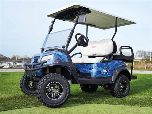2020 Club Car Vineyard Vines Blue Camo Gas at Bulldog Golf Cars