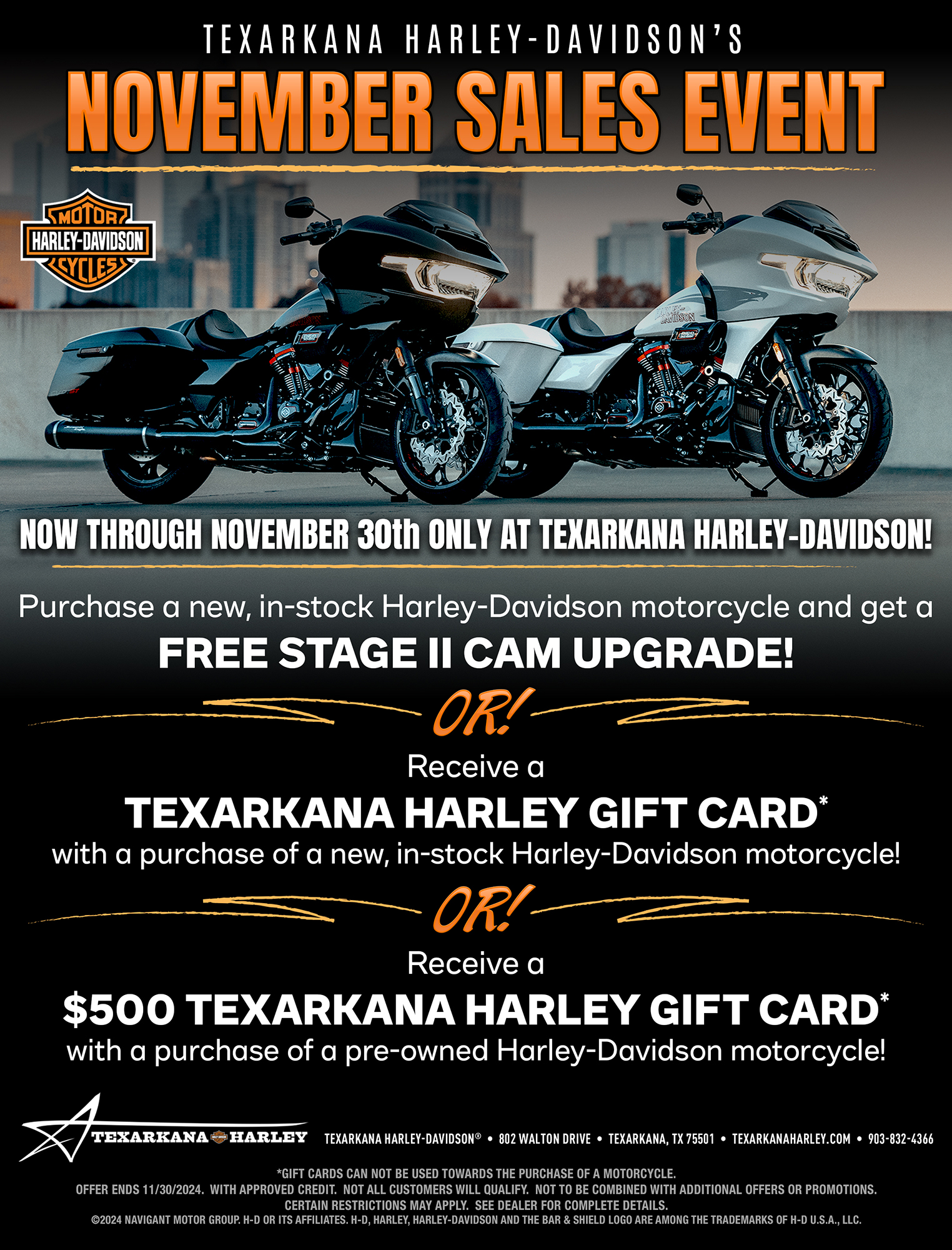 Harley-Davidson Gift Card Cam upgrade