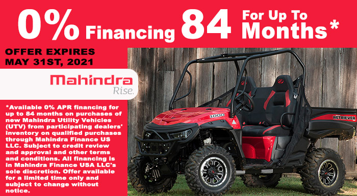 Mahindra's Special Financing at ATVs and More