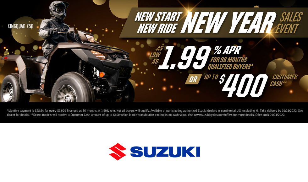 Suzuki - NEW START NEW RIDE NEW YEAR SALES EVENT at Brenny's Motorcycle Clinic, Bettendorf, IA 52722