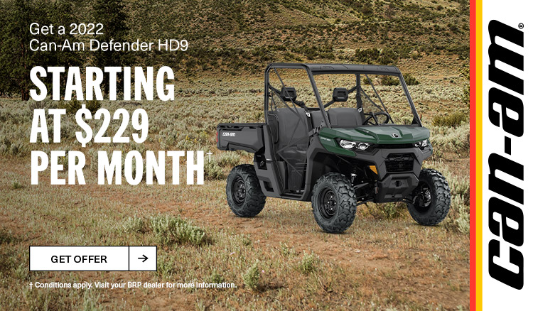 Can Am Off Road US - Retail Promotion 2022 Defender HD9 at Sloans Motorcycle ATV, Murfreesboro, TN, 37129