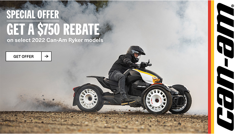 Can am Onroad (US) - Retail Promotion (All 2022 Can-Am Rykers) at Sloans Motorcycle ATV, Murfreesboro, TN, 37129
