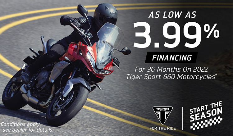 Triumph motorcycle finance online offers