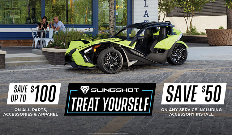 Slingshot Treat Yourself PGA Offers at Sun Sports Cycle & Watercraft, Inc.