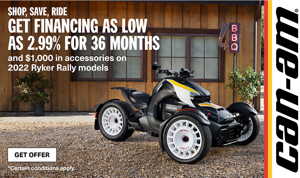 Can am OnRoad (US) - Retail Promotion (2022 Ryker Rally) at Sloans Motorcycle ATV, Murfreesboro, TN, 37129