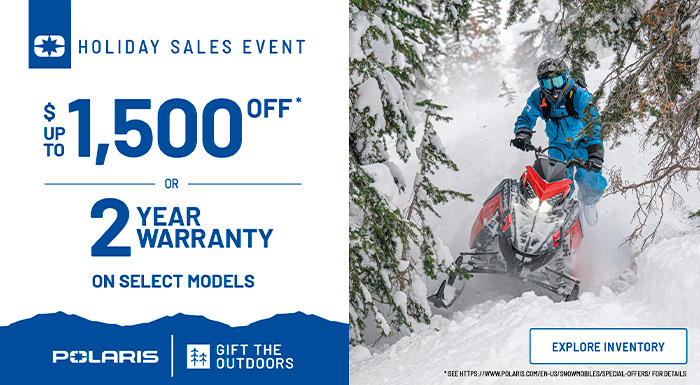 Polaris US - Holiday Sales Event - Snow - Mountain at Leisure Time Powersports of Corry