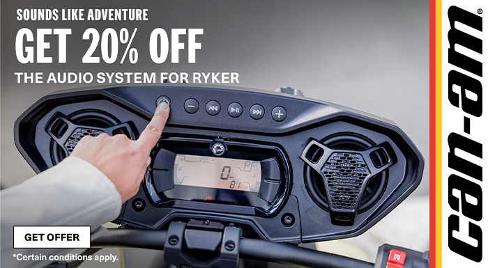 Can am On Road US - Save 20% off Audio System for Ryker at Leisure Time Powersports of Corry
