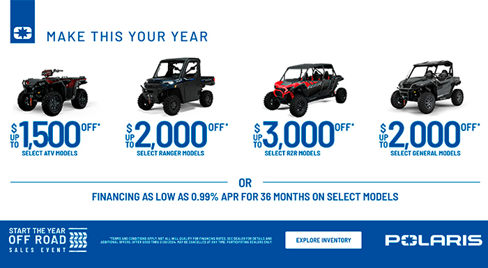 Polaris CA - Start The Year Off Road Sales Event - Combined at Fort Fremont Marine