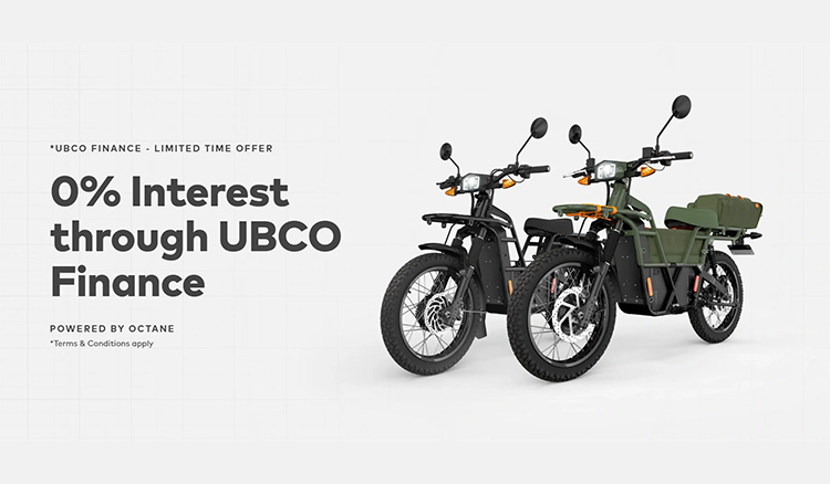 UBCO Bikes USA - UBCO Finance - Limited Time Offer at Northstate Powersports