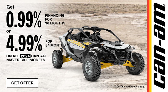 Can am Off Road US - 2024 Maverick R at Iron Hill Powersports