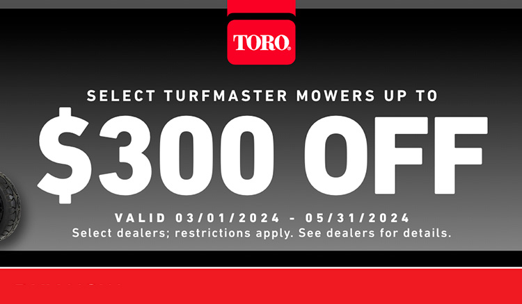 Toro US - Up to $300 off Select Turfmaster Mowers at Guy's Outdoor Motorsports & Marine