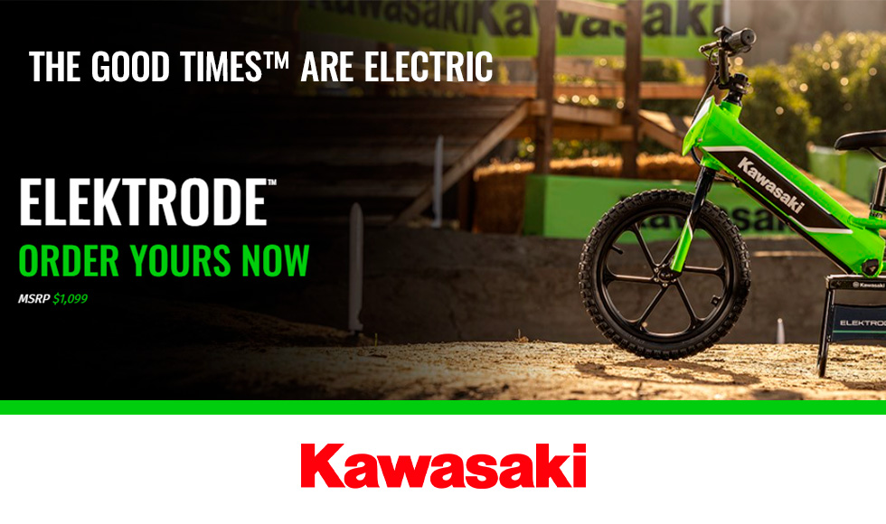 KAWASAKI US - The Good Times™ are Electric at Clawson Motorsports