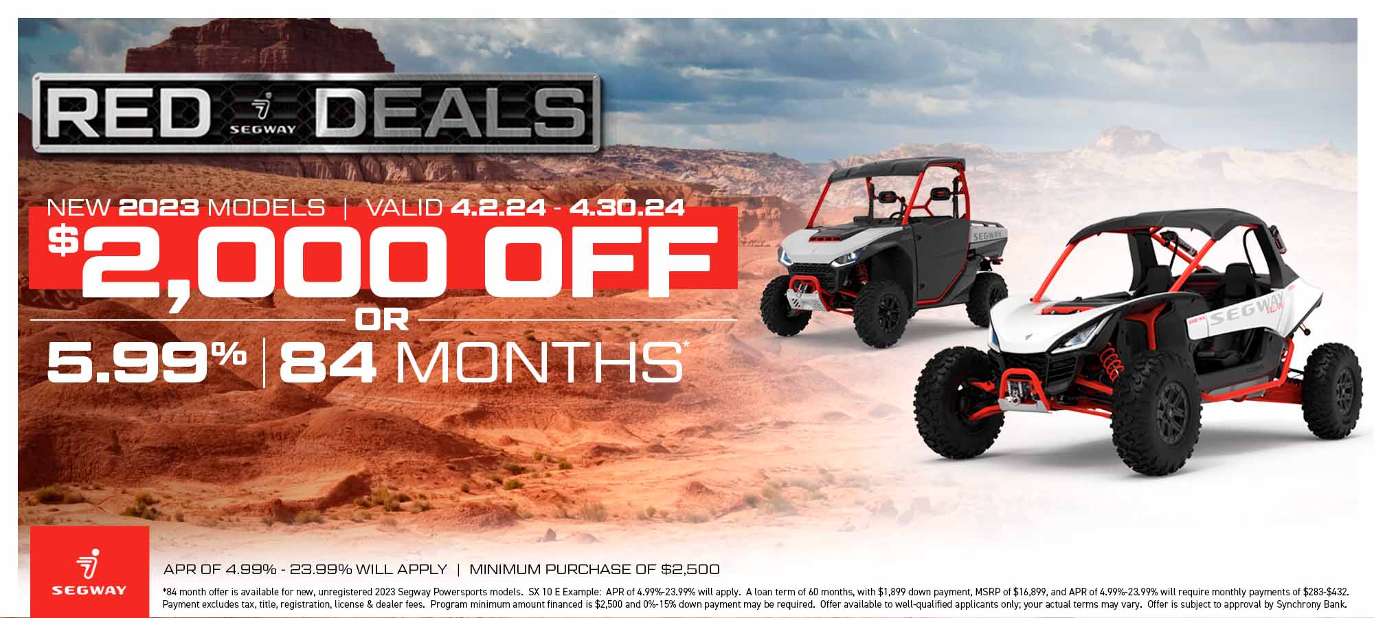 Segway - Red Deals april 2024 $2000 off at Teddy Morse Grand Junction Powersports