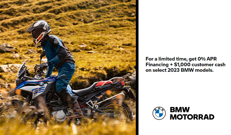BMW US - SPECIAL OFFER: 0% APR Financing + $1,000 customer cash on select 2023 BMW models. at Teddy Morse Grand Junction Powersports