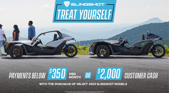 Slingshot US - Treat Yourself 2023 models at Guy's Outdoor Motorsports & Marine