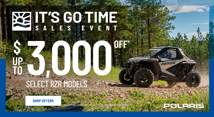 Polaris US - It's Go Time Sales Event - RZR at Guy's Outdoor Motorsports & Marine