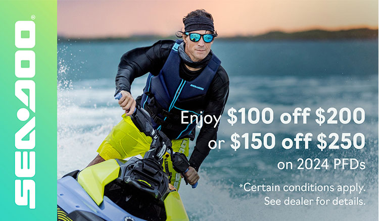 Sea Doo US - $100 Off $200 Or $150 off $250 purchase at Hebeler Sales & Service, Lockport, NY 14094