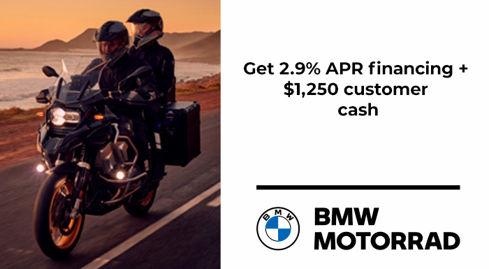 Get 2.9% APR financing + $1,250 customer cash on 2024 R 1250 GS Adventure at Teddy Morse Grand Junction Powersports