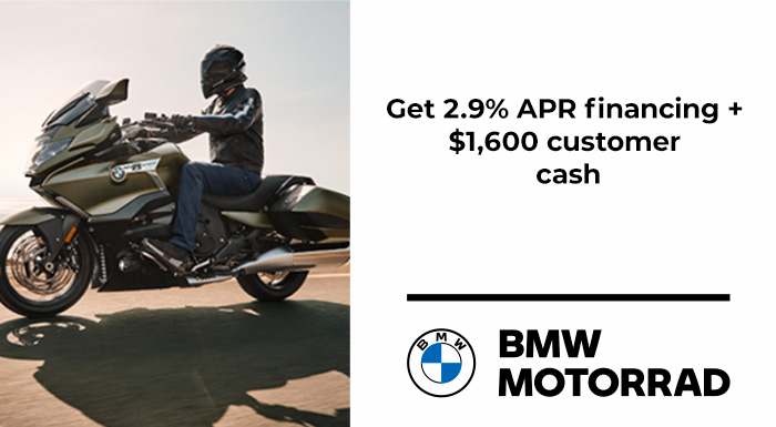 2.9% APR Financing + $1,600 customer cash on 2024 K 1600 B at Teddy Morse Grand Junction Powersports