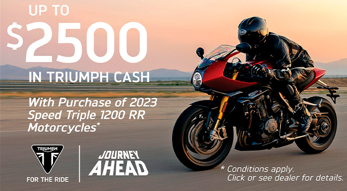 TRIUMPH US - JOURNEY AHEAD SALES EVENT - Speedtriple 1200rr at Eurosport Cycle