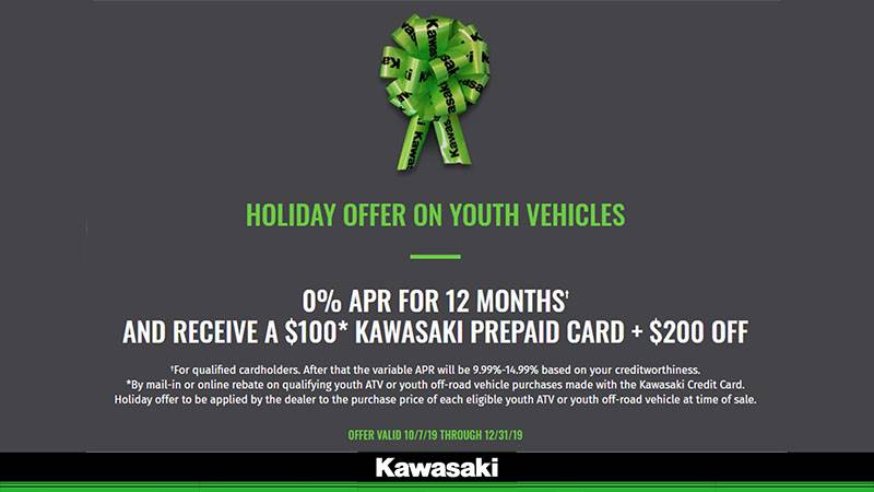 Holiday Offer on Youth Models at Thornton's Motorcycle - Versailles, IN