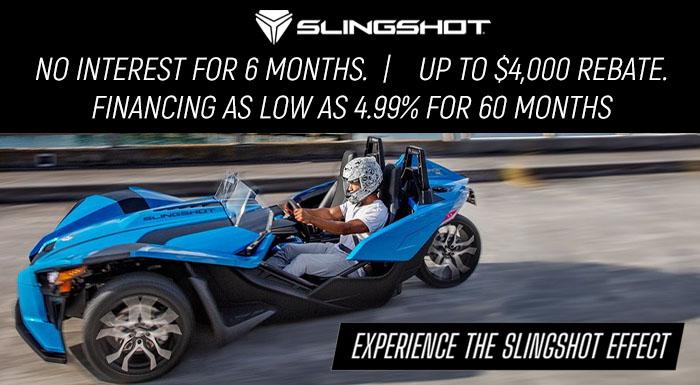 EXPERIENCE THE SLINGSHOT EFFECT at Brenny's Motorcycle Clinic, Bettendorf, IA 52722