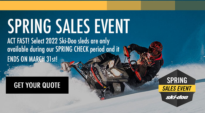Ski-Doo Spring Sales Event at Hebeler Sales & Service, Lockport, NY 14094